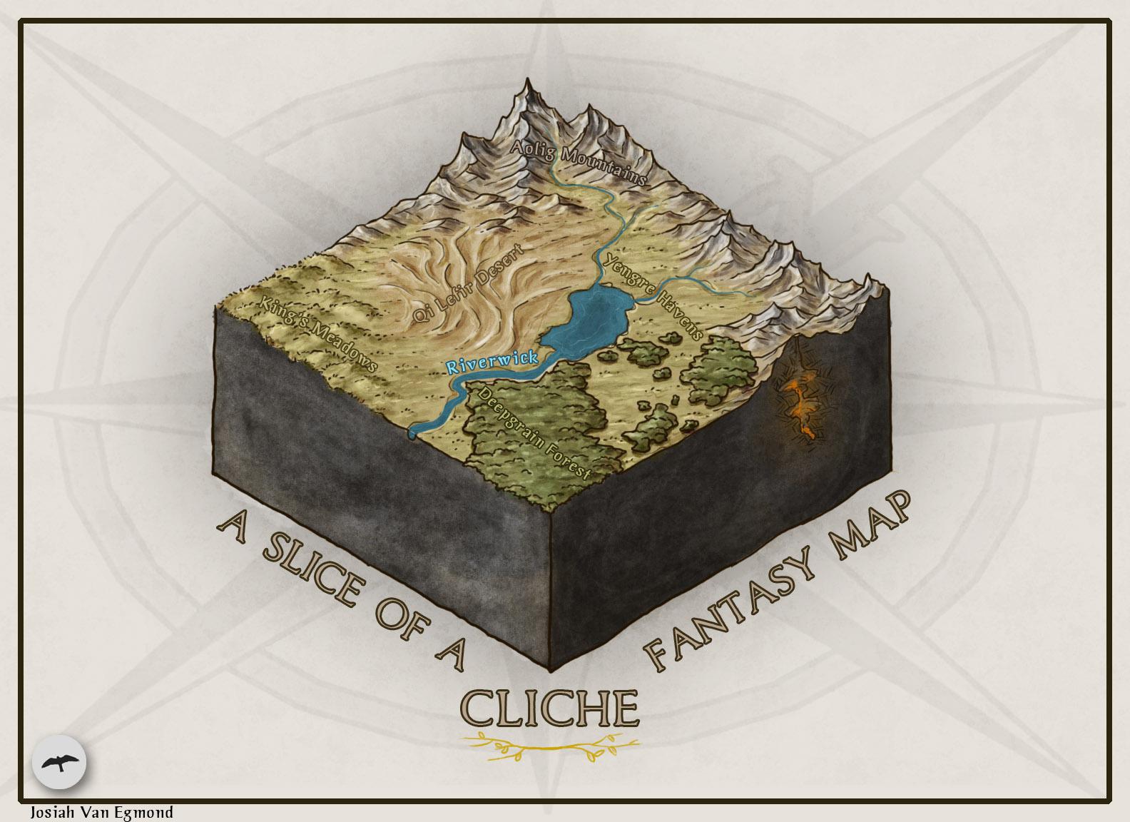 [Region Map] A Slice of a Cliche Fantasy Map (I offer commissions as ...