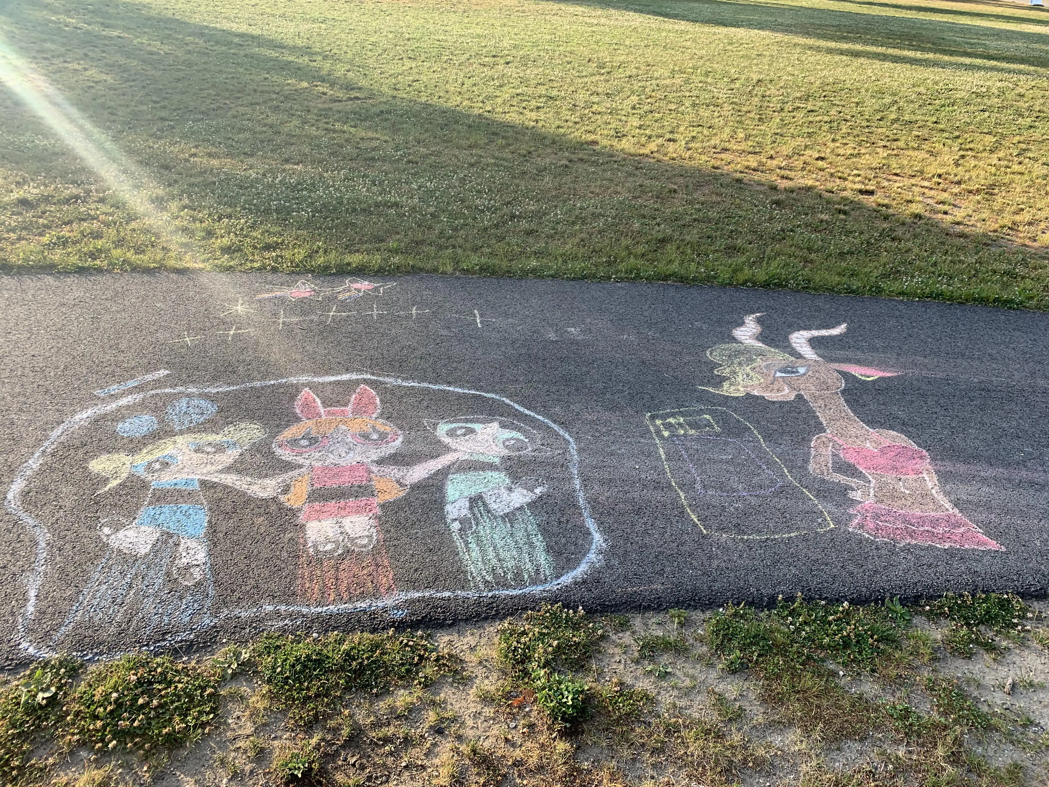 Rocky Point Park Chalk Art, unknown artist, thanks for the smile on the ...
