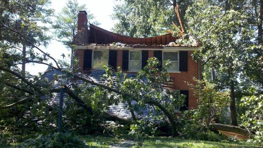 Roof Gone in Irene Aftermath - Richmond VA