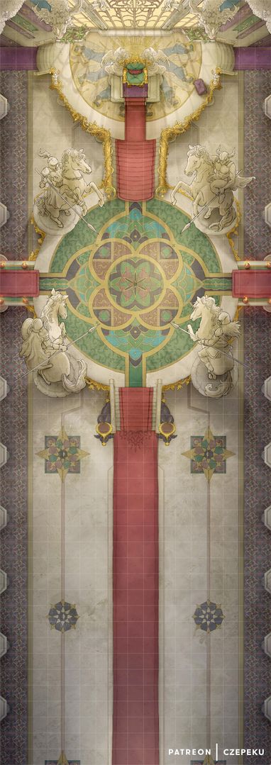 Royal Throne Room Battlemap [17x48]