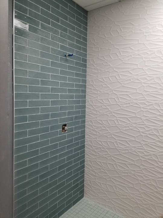 same gym, women's shower