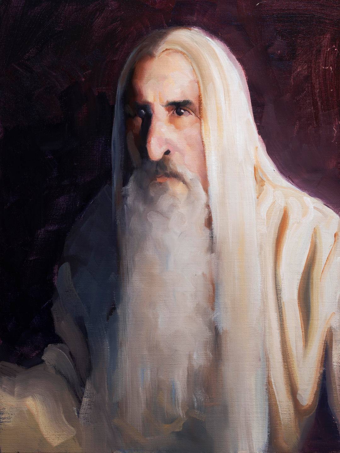 Saruman. Painting by me. Oil on canvas panel, 12 x 16, 2019