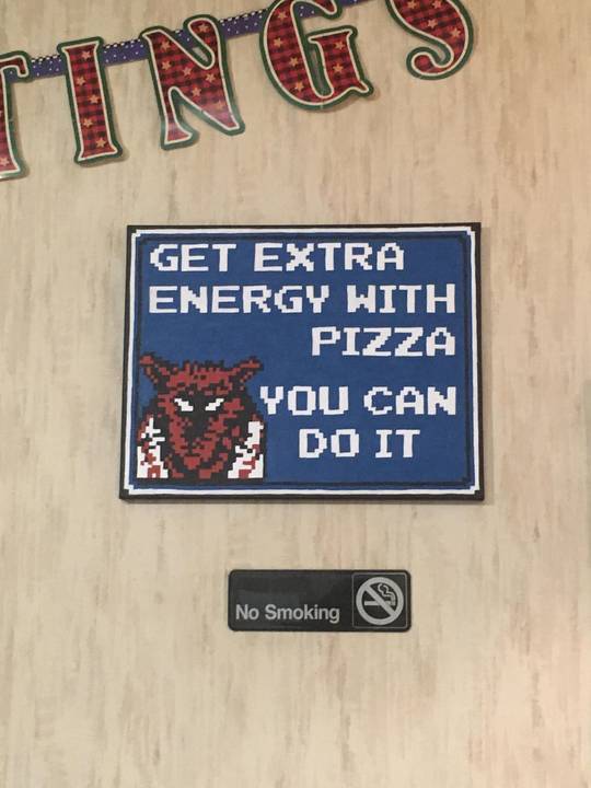 Saw this hanging on the wall of a New York pizza joint!