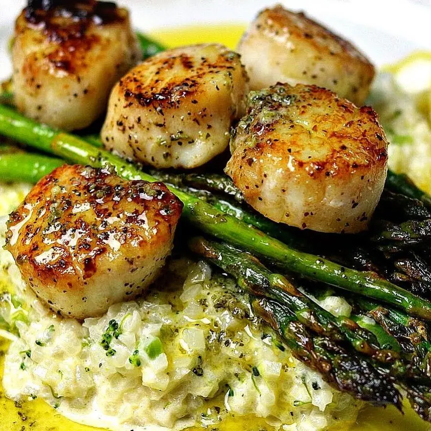 Scallop Rice Risoto Scallops & Cauliflower Rice Risotto π€€ | Scrolller