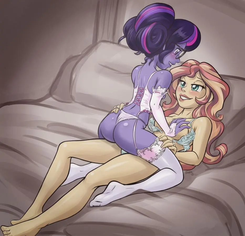 Shaxbert Sci-Twilight and Sunset's wedding night (shaxbert) [My Little Pony ...
