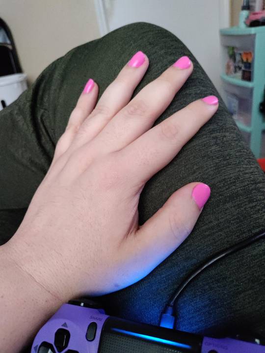 Second time doing my nails. Really loving this color!