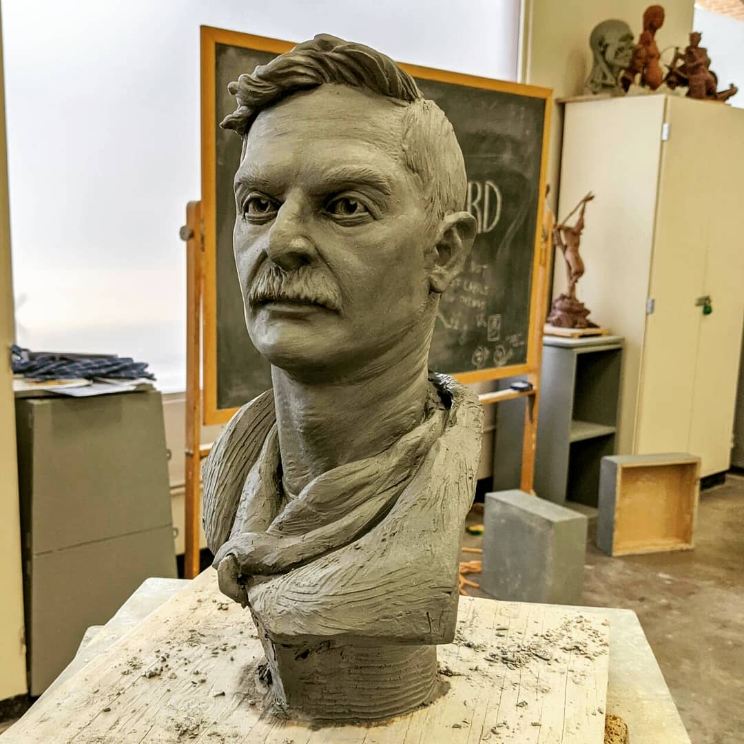 [Self][art] just a portrait sculpt I did of of a model we had. Insta- homunculuscreations