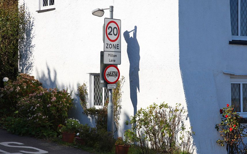 Shadow looks like a hanging man