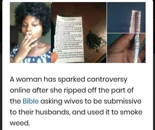 "she inhales her bible"