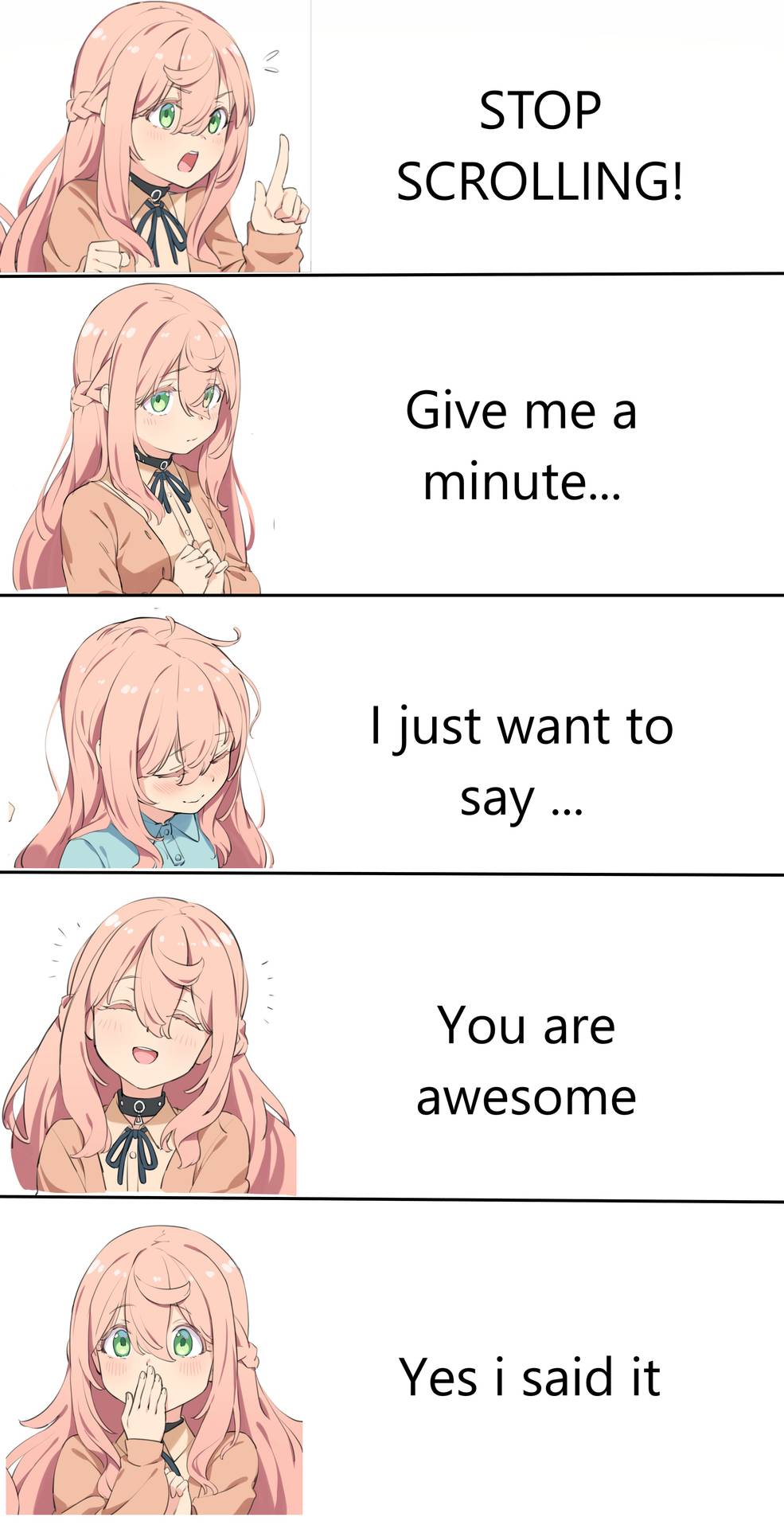She just wants to say a few words to you