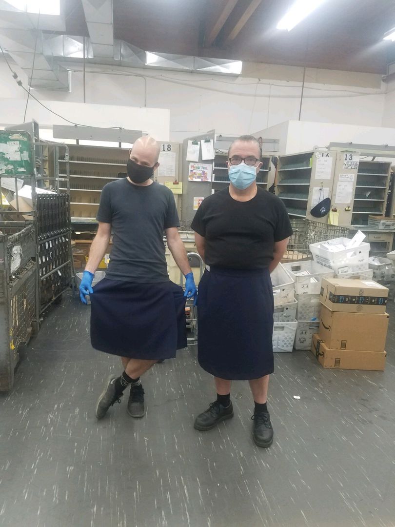 Shorts are now deemed "inappropriate" for retail counter workers at USPS. Skorts are still OK.