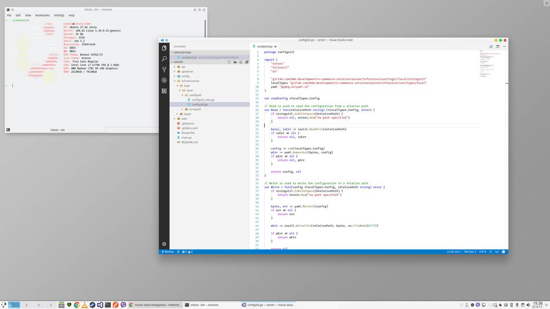 Simple light desktop design