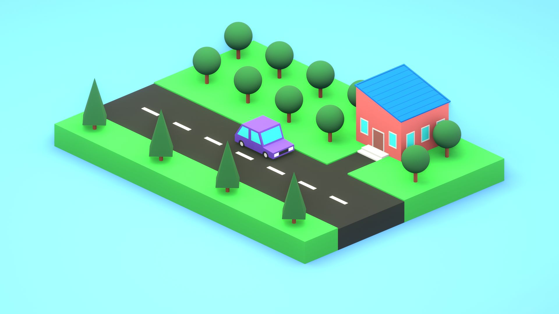 Simple lowpoly illsutration