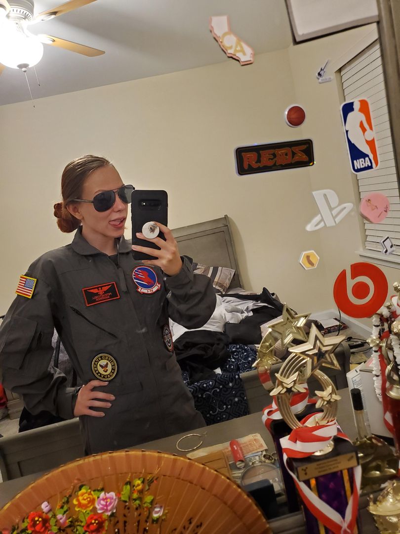 Since Im watching the movie rn I thought I would share my Maverick flight suit that I wore last Halloween. ❤ One of my favorite movies of all time.