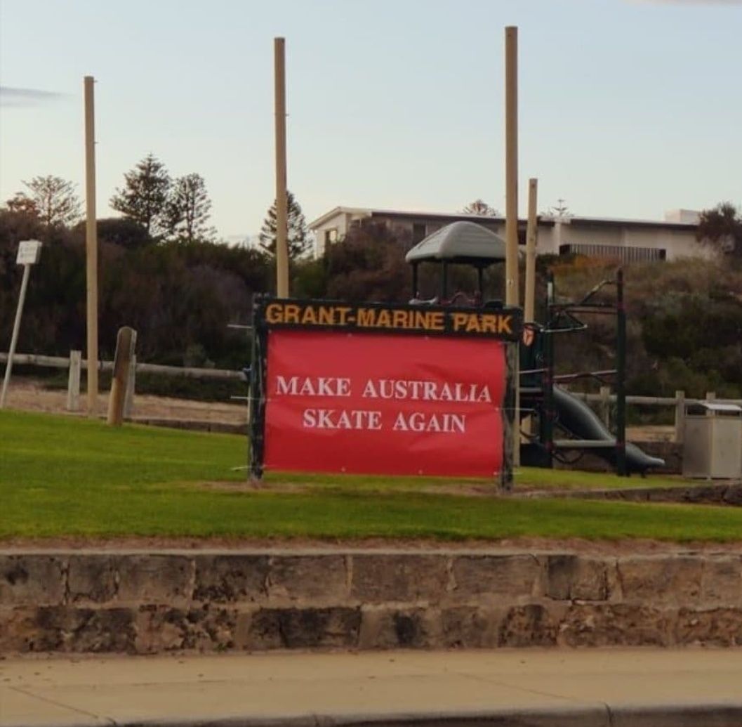 Skaters can make signs too