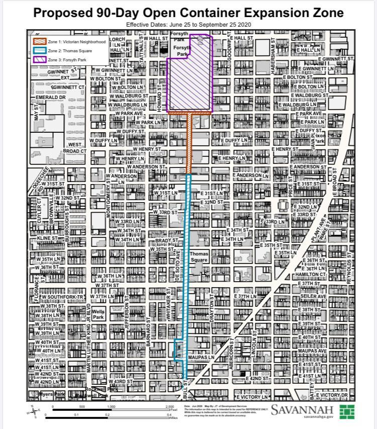 So you can now take your downtown to-go drink all the way to Victory Drive...