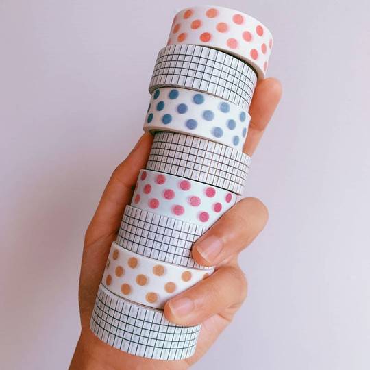 Some grid-style washi tapes that are perfect for minimalistic journal/DIY designs