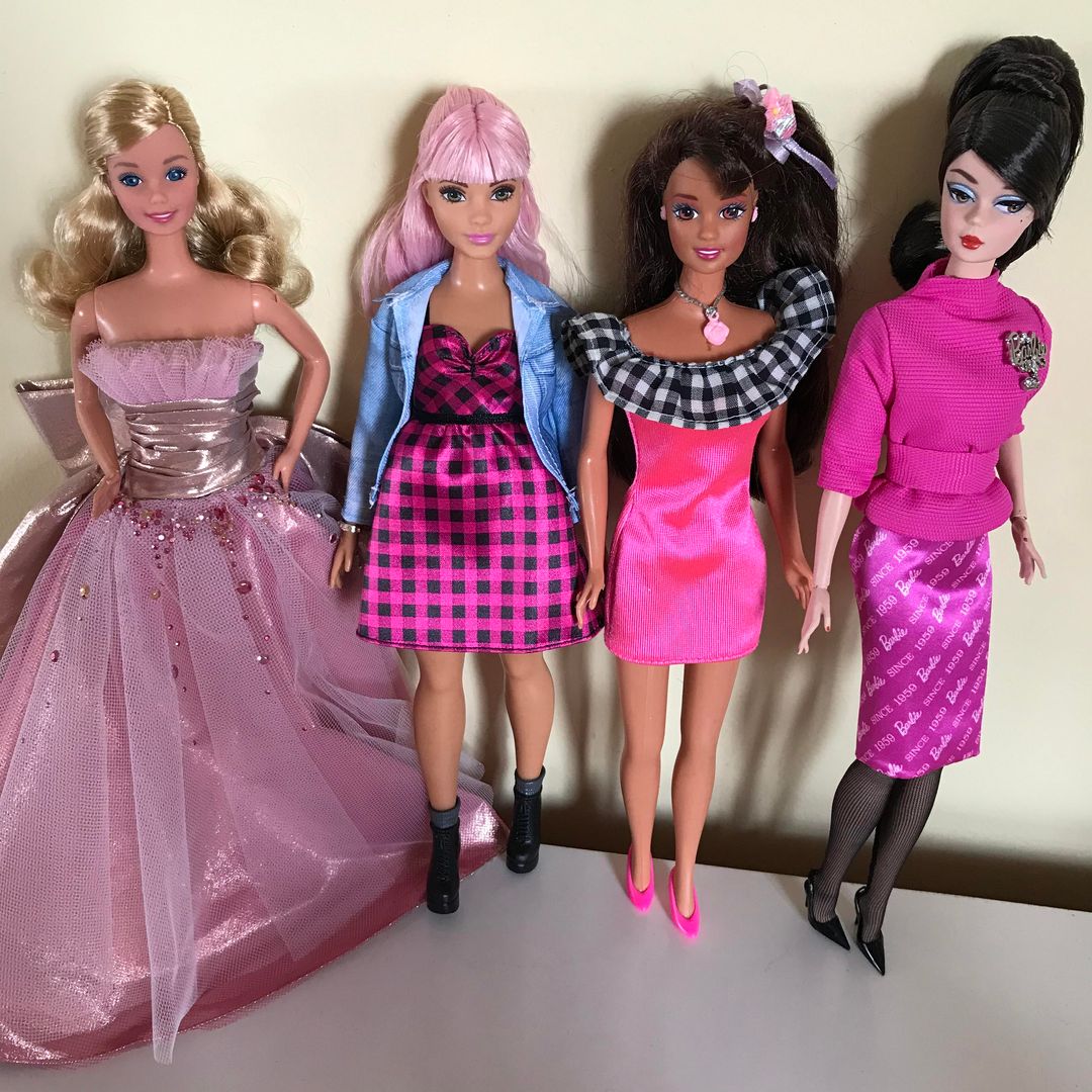 Some of the different Barbies in my collection
