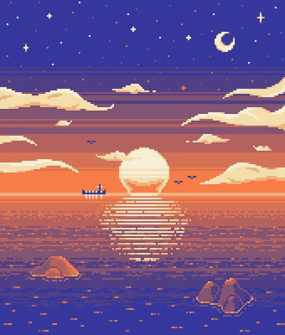 Somewhere in a Pixel Dream, Alixpixel, Pixel Art (9 Colors), 2024 ...