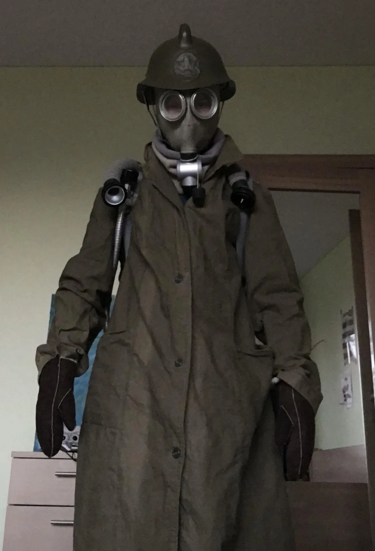 Soviet firefighter outfit with KIP-8 rebreather, not very accurate but ...