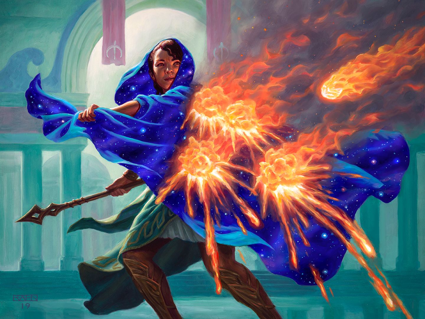 Девушка маг. Ведьма magic the gathering. Сражение магов. Аджани мтг. Магия фэнтези.