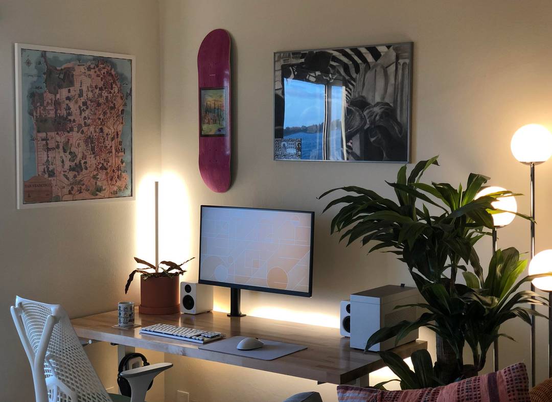 Rearranged the setup without a cable in sight