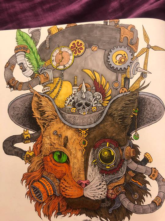 Steampunk Cat from “Colormorphia”