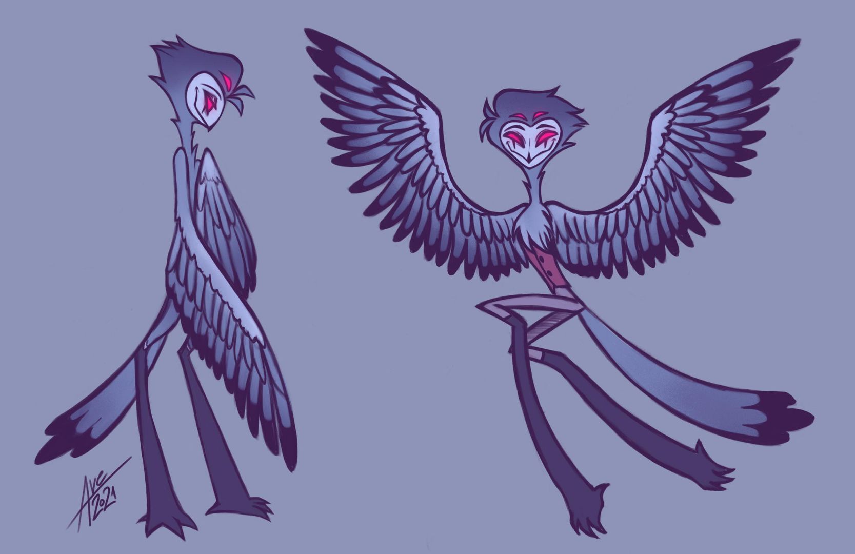 Stolas with wings (drawn by me)