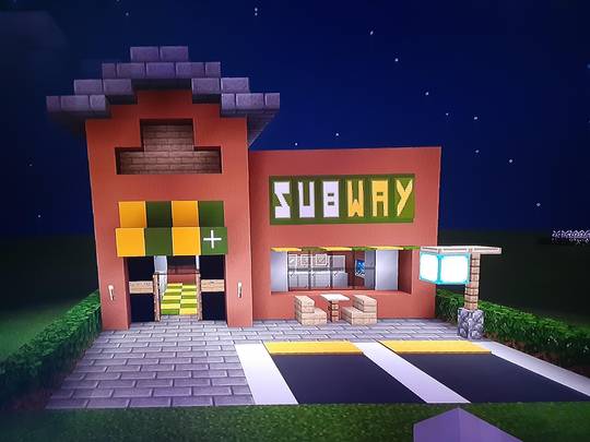 Subway in Minecraft done by my little brother