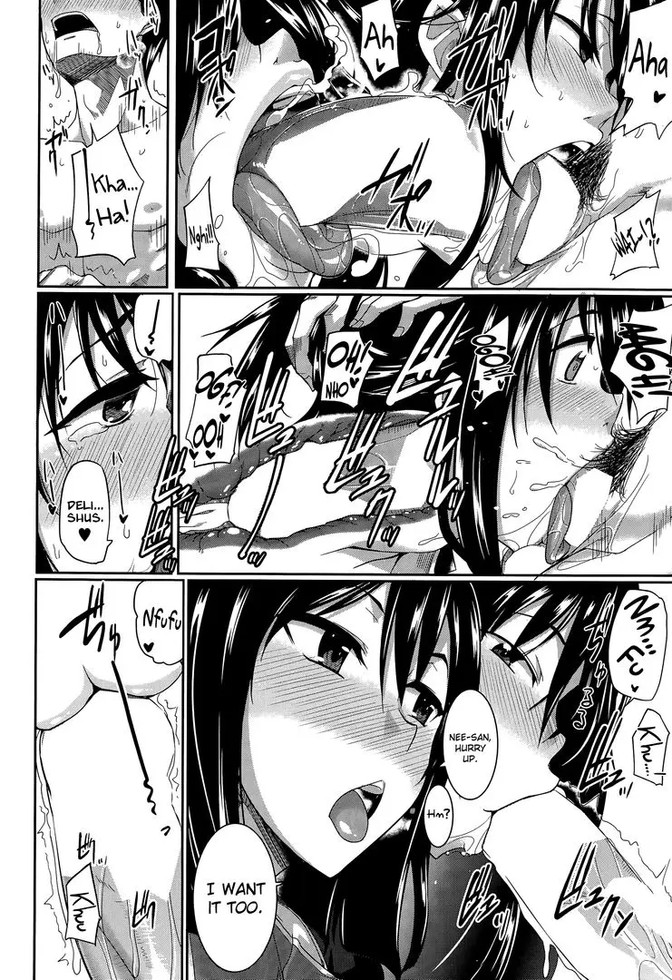 Masato, Ayano, and Tomoe in a succubi seduction threesome with ahegao and double blowjob