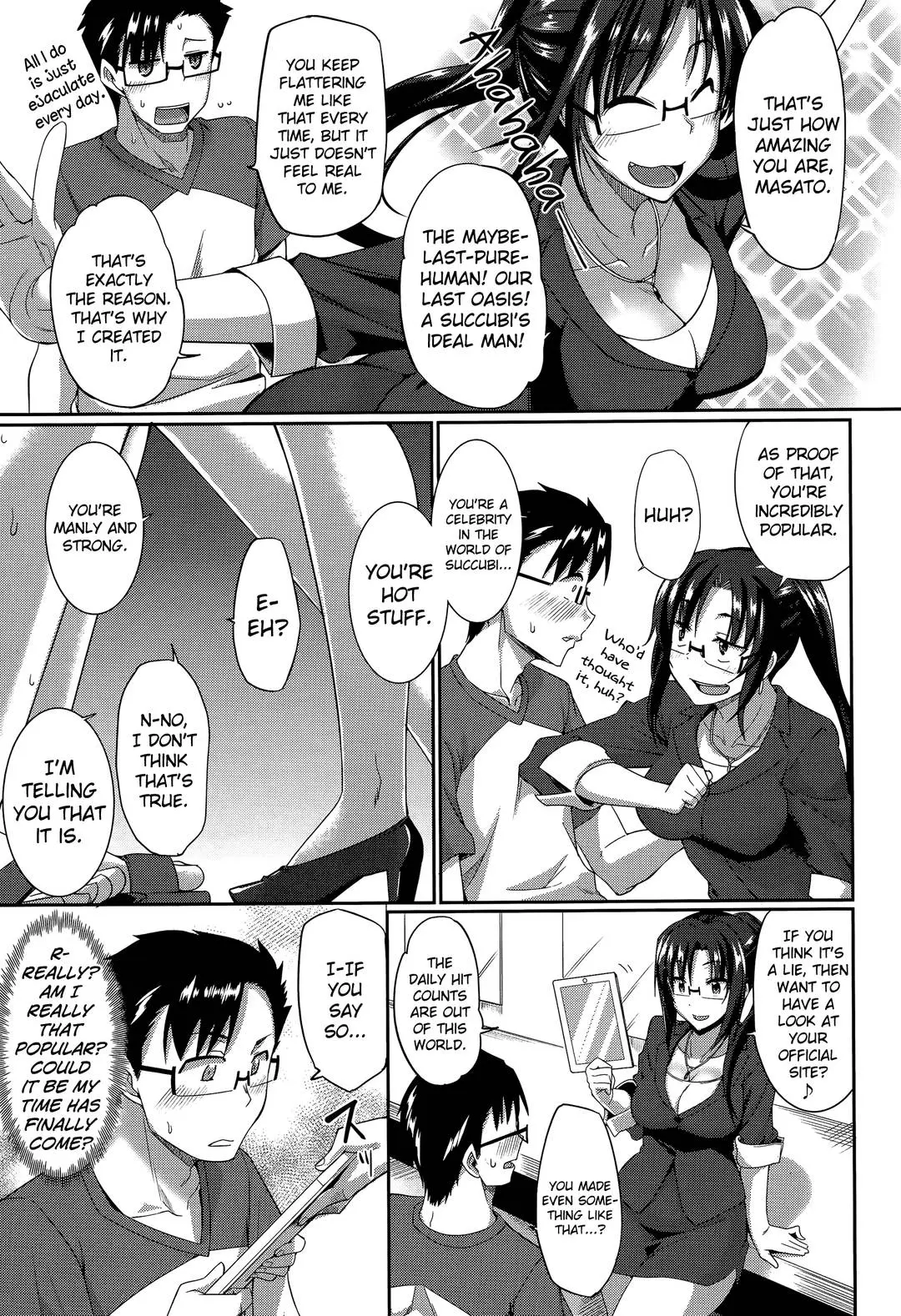 Masato, Ayano, and Tomoe in a succubi seduction threesome with ahegao and double blowjob