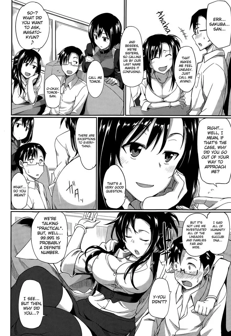 Masato, Ayano, and Tomoe in a succubi seduction threesome with ahegao and double blowjob