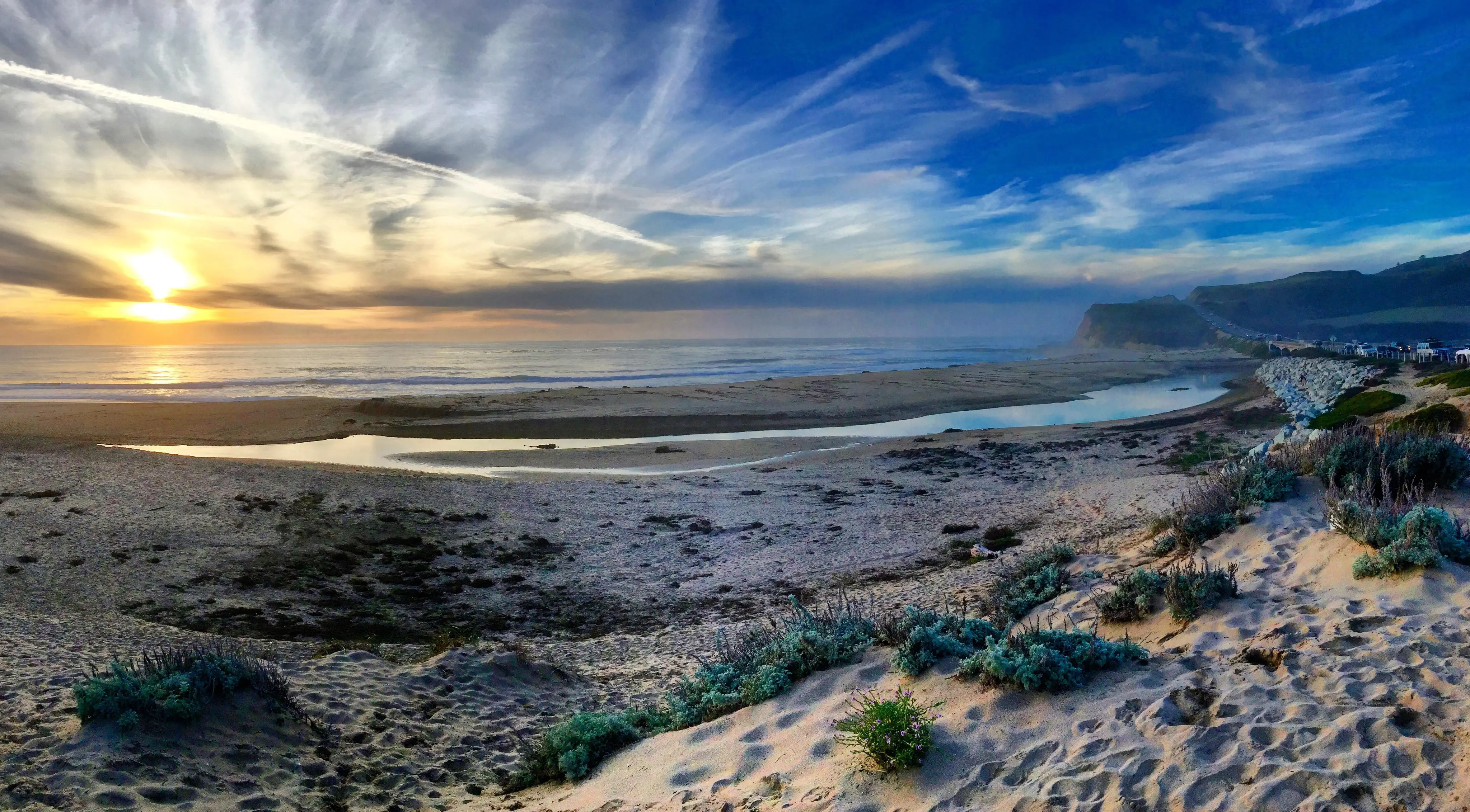 Sunset over Pacific Highway, California | Scrolller