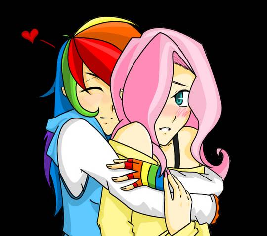 Suprise Hug! [Humanized FlutterDash, XP] | Scrolller