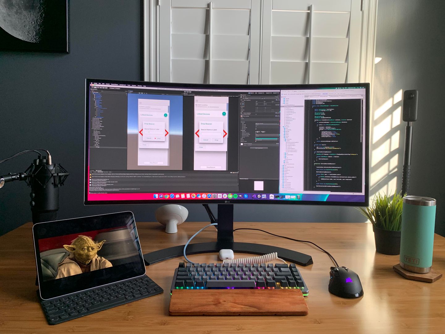 Sure I have a widescreen but the iPad Pro is the perfect sidekick to quickly check an email or watch video on the side.