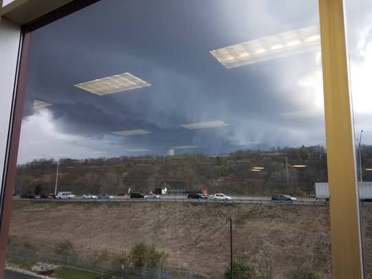 Surprise tornado warning in Cincinnati this morning.