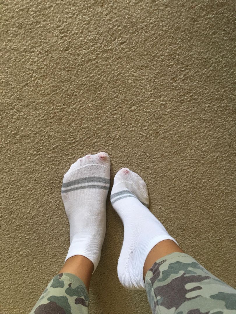 Sweaty gym socks. First day wear..a few more to go. Custom Orders available..DMs always welcomed!