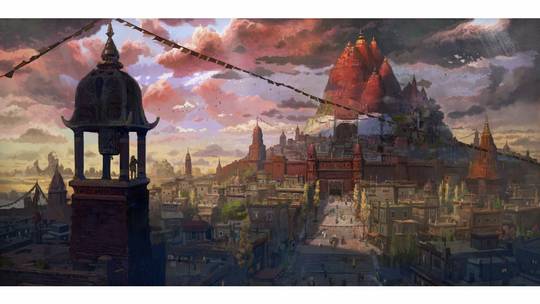 Szaka: a concept art of Oninaki, by Takeshi Oga
