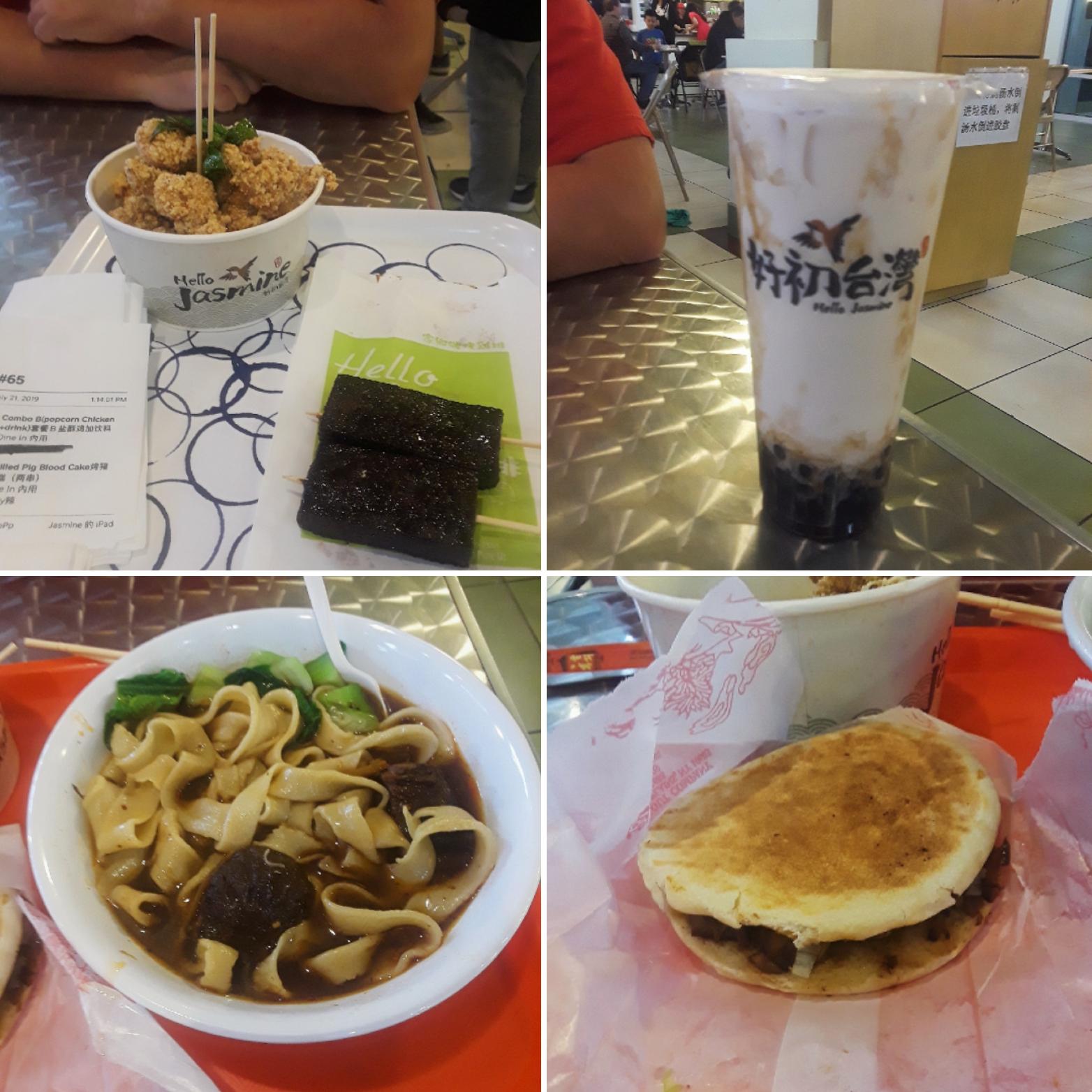 Taiwanese popcorn chicken, pig's blood rice cakes, braised beef soup w ...