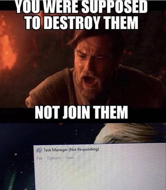 Task Manager has succumbed to the pain...