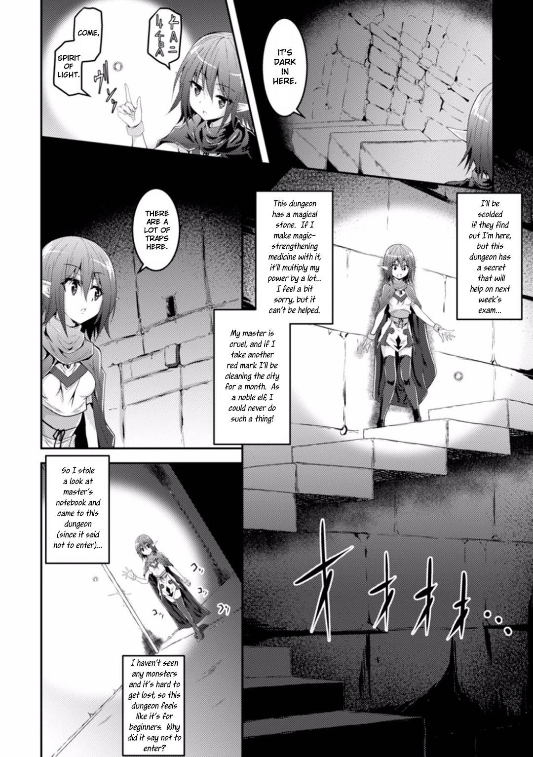 Sasha the Elf being dominated by parasitic tentacles in a fantasy dungeon by Fumihiro
