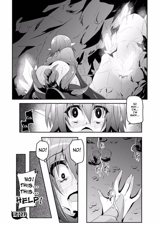 Sasha the Elf being dominated by parasitic tentacles in a fantasy dungeon by Fumihiro