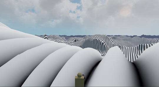 Testing vertex displacement while building terrain shaders. Better than expected! #RufflesHaveRidges