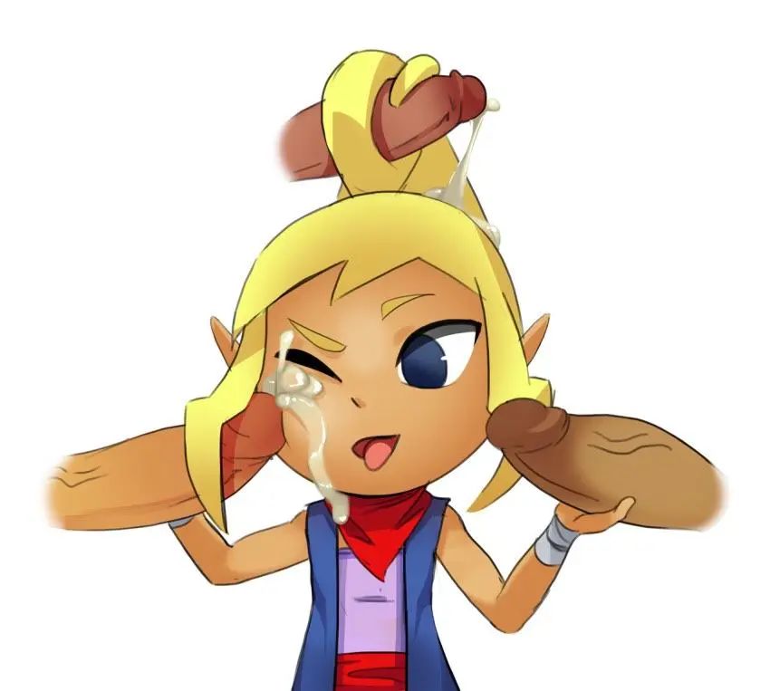 Tetra from The Legend of Zelda in various hentai and rule 34 fan art scenes featuring nudity and tentacles