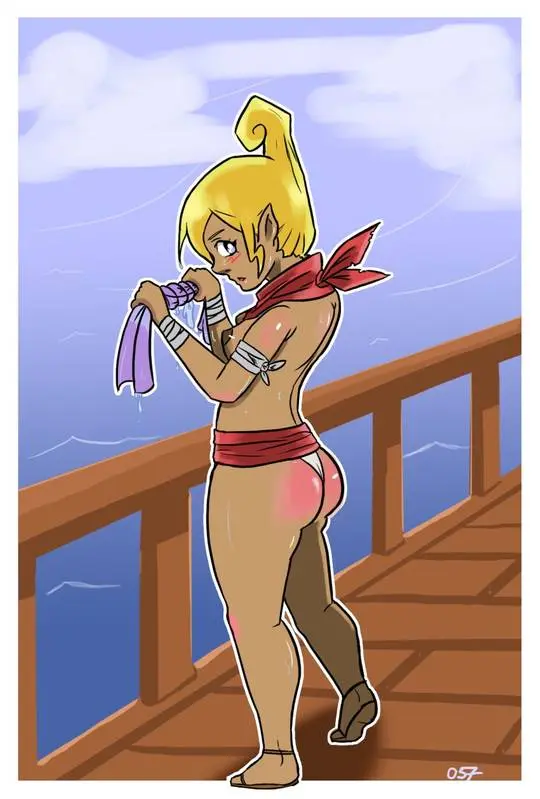Tetra from The Legend of Zelda in various hentai and rule 34 fan art scenes featuring nudity and tentacles