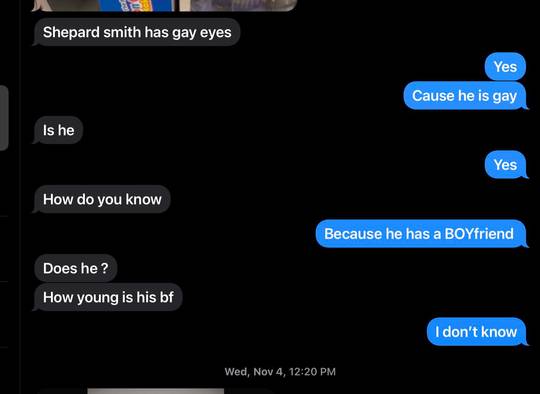 Texting while watching election results.