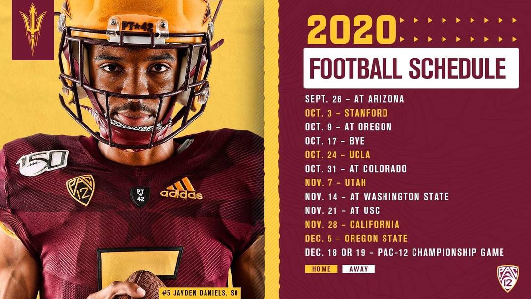The 2020 ASU Football schedule has been released