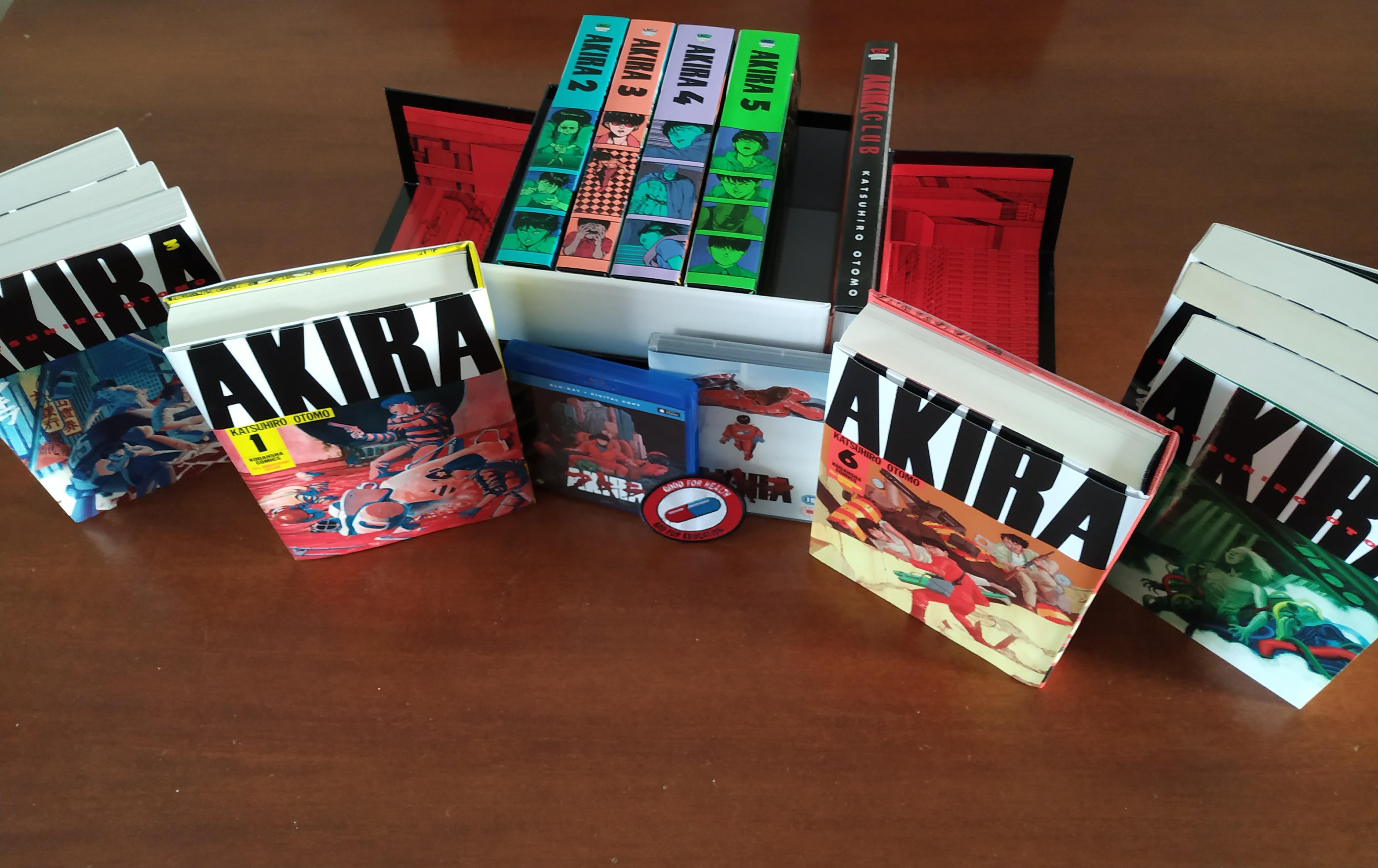 The 35th AKIRA anniversary box set along with the kodansha editions and ...