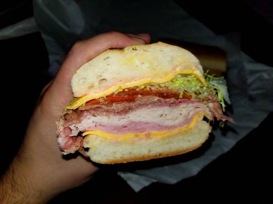The American Dream- Ham, roast beef, turkey, hard salami, american cheese.
