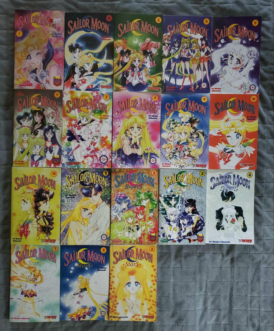 The English print Sailor Moon manga books circa 1998-2001 by Naoko Takeuchi